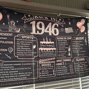 Happy Birthday 80 yr old. Package of party decorations